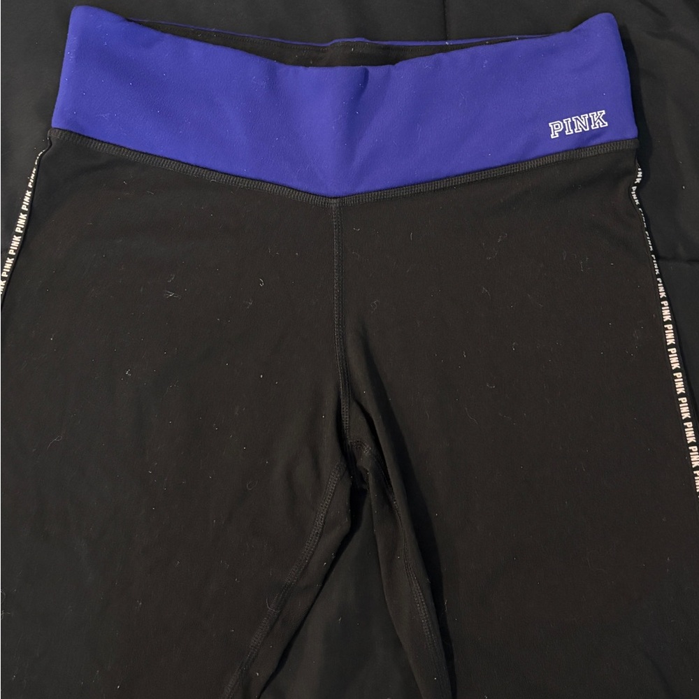 Victoria's Secret Black and Blue Leggings